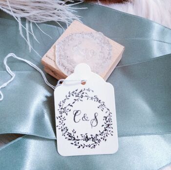 Garland Personalised Wedding Rubber Stamp, 4 of 5