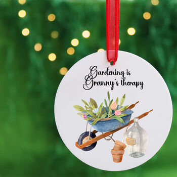 Personalised Tree Decoration For Gardener, 2 of 6