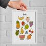Set Of Two Fruit And Vegetable Educational Print Set, thumbnail 4 of 6