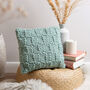Basketweave Stitch Cushion Easy Knitting Kit, thumbnail 1 of 6