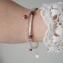 Ruby Gemstone Layered Bracelet, thumbnail 2 of 5