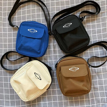Adjustable Strap Unisex Black Crossbody Bags For Dad, 2 of 8