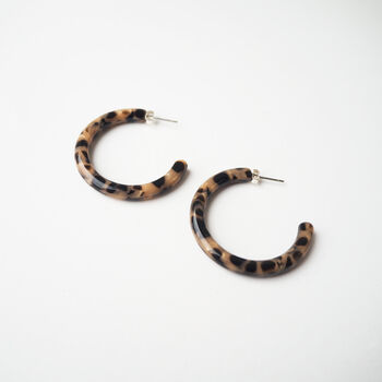 Karamell Slim Hoop Earrings, 6 of 6