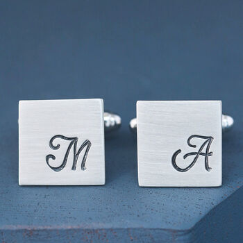 Personalised Sterling Silver Groom Cufflinks, 3 of 9