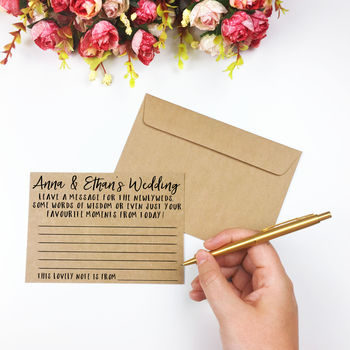 'Leave A Note' Wedding Day A6 Kraft Cards, 3 of 4