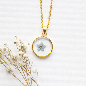 Forget Me Not Pressed Flower Necklace, 2 of 8