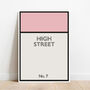 Personalised Street Name Monopoly Wall Art Poster, thumbnail 8 of 9
