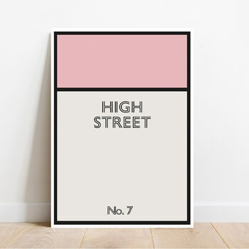 Personalised Street Name Monopoly Wall Art Poster, 8 of 9