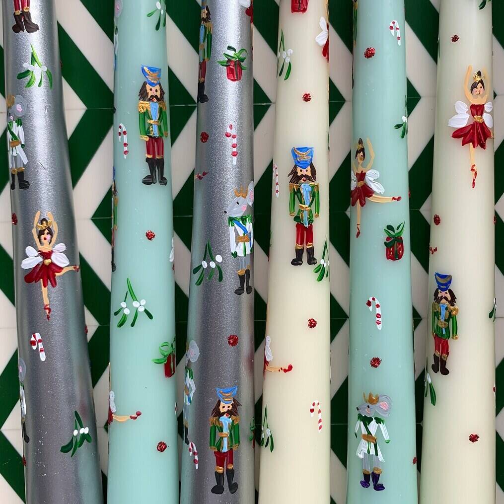 Nutcracker Hand Painted Christmas Candles By Homemade Mummy Designs