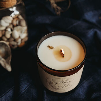 Cosy Wood Crackle Wick Sea Of Calm Soy Candle, 8 of 9