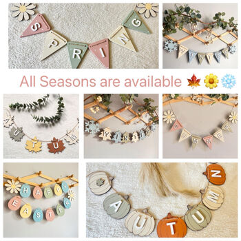 Wooden Autumn Bunting Decorations, 5 of 5