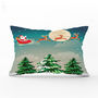 Magical Flying Santa And Reindeer Christmas Cushion, thumbnail 7 of 10