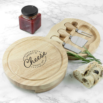 Personalised 'Hands Off' Cheese Set, 3 of 3