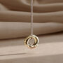 9ct Mixed Gold Diamond Mini Russian Ring Necklace, thumbnail 3 of 5