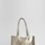 Milan Soft Leather Tote Bag In Gold, thumbnail 1 of 2