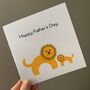 Lion Happy Father's Day Card, thumbnail 3 of 3