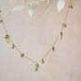 14k Gold Filled Choker With Beads And Peridots, thumbnail 5 of 6