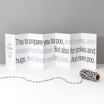 Funny New Baby Fold Out Banner Card, 2 of 5