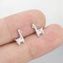 Sterling Silver Tiny Llama Stud Earrings, thumbnail 4 of 12