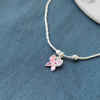 Heart And Butterfly Charm Thin Payal Anklet, 6 of 6
