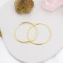 Sterling Silver Extra Skinny Large Infinity Hoops, thumbnail 3 of 12