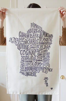 French Cheese And Wine Tea Towel, 3 of 3