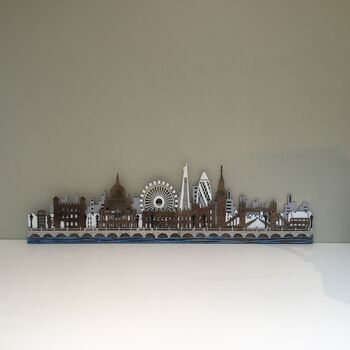 Large London Skyline – 3D Layered Wooden Wall Art With LED Backlighting, 7 of 9