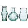 Set Of Three Mini Vintage Glass Bud Vases, thumbnail 4 of 6