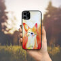 Cute Watercolour Fox iPhone Case Personalised, thumbnail 1 of 2