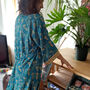 Floral Print Kimono Robe Organic Bamboo Dressing Gown, thumbnail 2 of 2