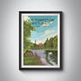 Walthamstow Wetlands Travel Poster Art Print, thumbnail 1 of 8