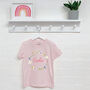 Easter Floral Wreath Personalised Kids T Shirt, thumbnail 1 of 7