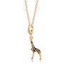 Giraffe Charm Necklace, Sterling Silver Or Gold Plated, thumbnail 3 of 7