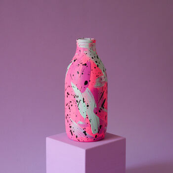 Neon Pink, Purple And Aqua Ceramic Milk Bottle Vase, 2 of 6