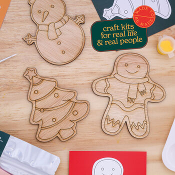 Diy Wooden Christmas Characters Painting Kit For Kids, 2 of 7