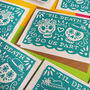 Same Sex Couple Day Of The Dead Wedding Card, thumbnail 4 of 6