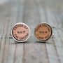 Father Of The Groom Wooden Wedding Thank You Cufflinks, thumbnail 4 of 5