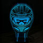 Personalised Racing Helmet Neon Light Up Gaming Headphone Stand, thumbnail 2 of 5