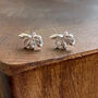 Sterling Silver Autumn Maple Leaf Dainty Earrings, thumbnail 2 of 11