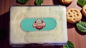 Peppermint And Cookie Brownie Slab Floss Cake Traybake, 4 of 4