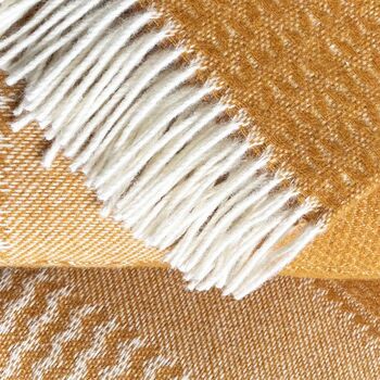 Uptown Wool Throw Ocre, 5 of 6