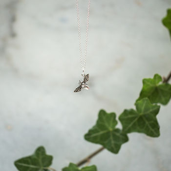 Sterling Silver Vintage Style Bee Charm Necklace, 2 of 5