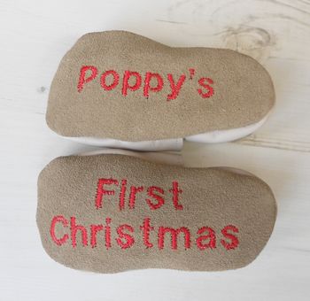 Personalised Robin Baby Shoes, 3 of 5