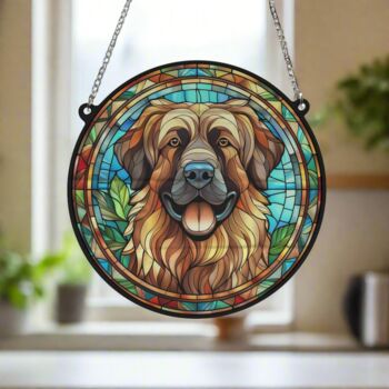 Leonberger Stained Glass Effect Suncatcher, 4 of 6