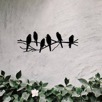 Birds On Branch Metal Wall Art For Outdoor And Indoor Decor Gift, 4 of 10