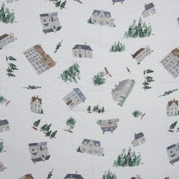Bamboo Swaddle Blanket (Doodle Hearts Print) main image 1