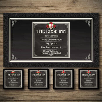 Rose Inn Personalised Home Pub Sign Man Cave Sign, 7 of 9