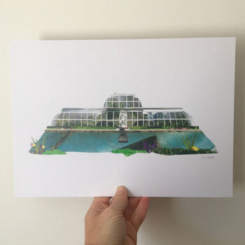 'Kew Gardens, London' Recycled Paper Collage Print, 3 of 5