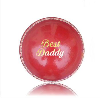 Daddy's Personalised Cricket Ball, 3 of 4