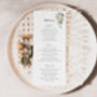 Wedding Menu In Pink And Green Florals, thumbnail 4 of 5
